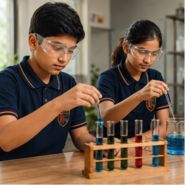 Students in the science lab